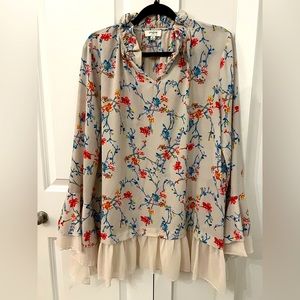 Long Sleeve Floral Blouse
